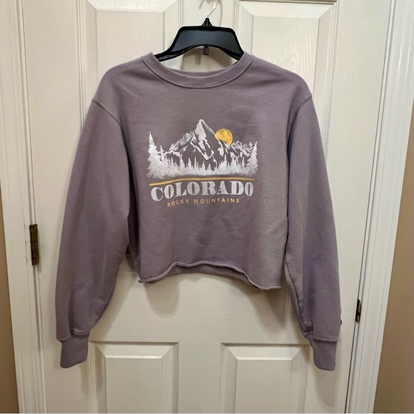 Hollister Cropped Crewneck Sweatshirt- size XS - Picture 1 of 6